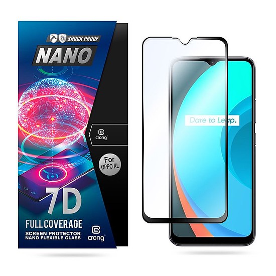 Crong 7D nano rugalmas üveg - teljes lefedettségű hibrid képernyővédő fólia 9H Realme C11 (CRG-7DNANO-RLMC11)