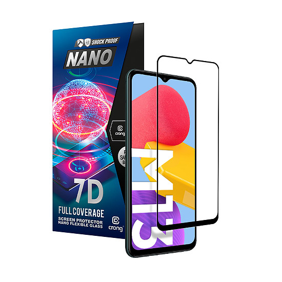 Crong 7D nano rugalmas üveg - teljes lefedettségű hibrid képernyővédő fólia 9H Samsung Galaxy M13 (CRG-7DNANO-SGM13)