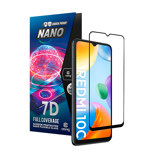 Crong 7D nano rugalmas üveg - teljes lefedettségű hibrid képernyővédő fólia 9H Samsung Galaxy M13 (CRG-7DNANO-XRMI10C)