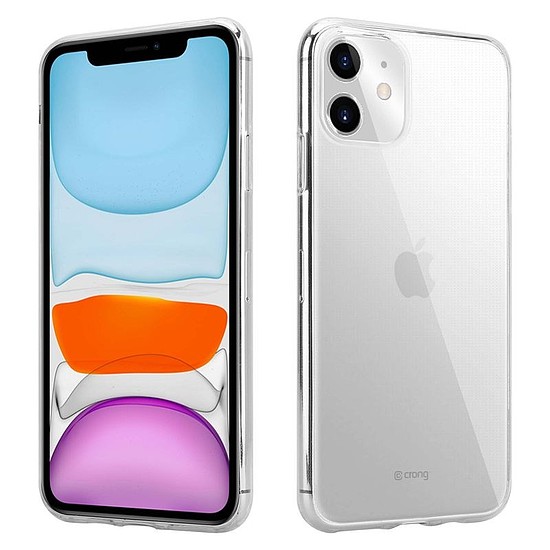 Crong Crystal Slim Cover - rugalmas tok iPhone 11-hez átlátszó (CRG-CRSLIM-IP11-TRS)