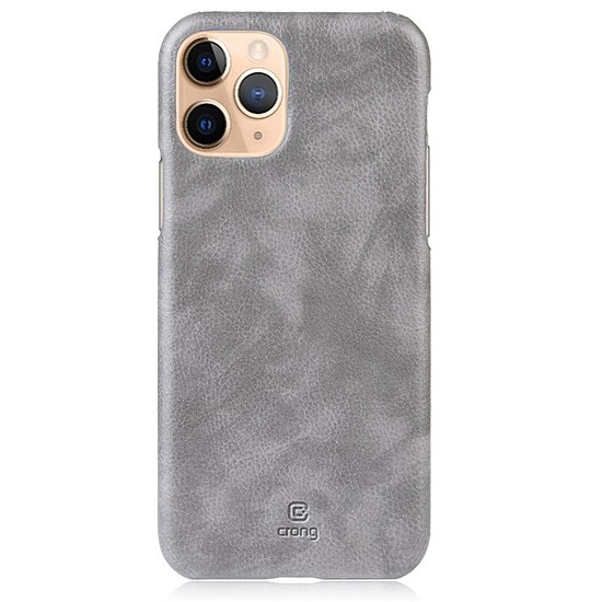 Crong Essential Cover - PU bőrtok iPhone 11 Pro készülékhez szürke (CRG-ESS-IP11P-GRY)