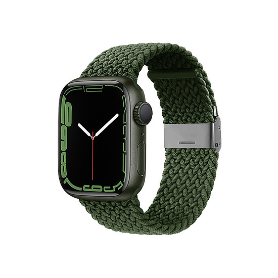 Crong Wave Band - Fonott szíj Apple Watchhoz 38/40/41/42 mm zöld (CRG-40WAV-GRN)