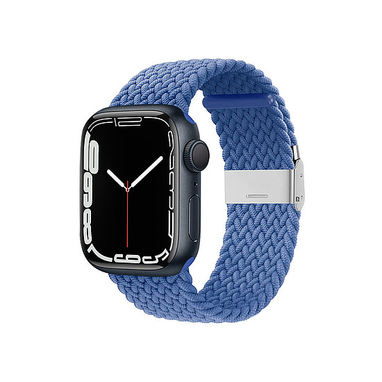 Crong Wave Band - Fonott szíj Apple Watchhoz 44/45/46/49 mm kék (CRG-44WAV-BLU)