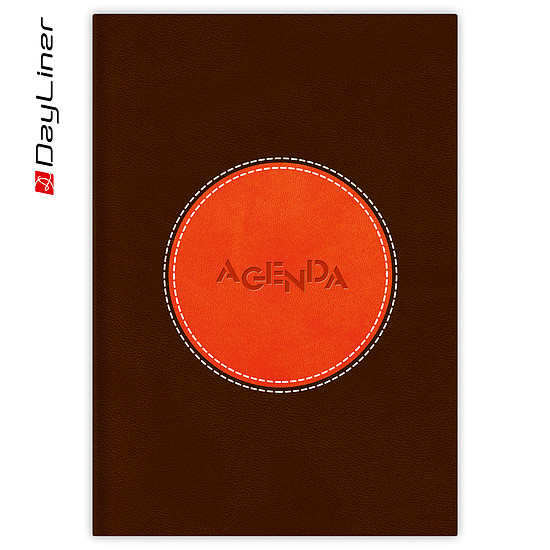 Dayliner agenda Central A5 napi barna - narancs 2025