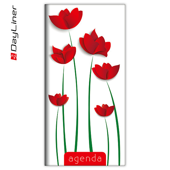 Dayliner agenda Colors fekvő zsebnaptár Flower Tulipán 2025