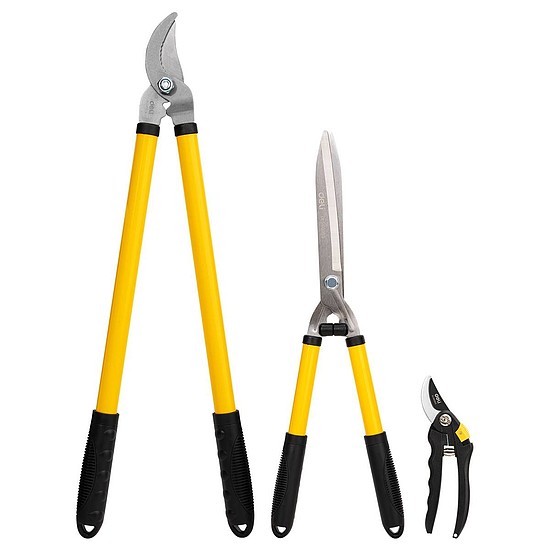 Deli Tools EDL580003 metszőolló készlet 3db-os, sárga