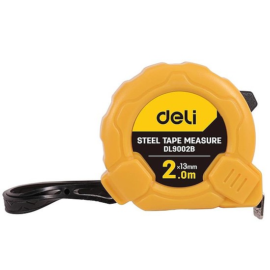 Deli Tools EDL9002B mérőszalag, 2m / 13mm, sárga