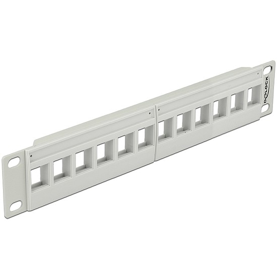 Delock 10 Keystone Patch Panel 12 Port grey (43309)