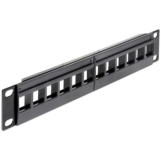 Delock 10" keystone patch panel, 12 portos (43259)