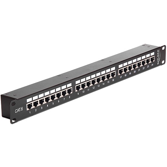 Delock 19 Coupler Patch Panel 24 Port Cat.6 (43295)