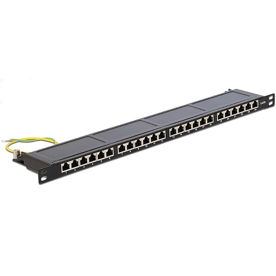 Delock 19 Patch Panel 24 Port Cat.6 0.5 U black (43316)