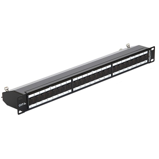 Delock 19 Patch Panel 24 Port Cat.6A black (43320)