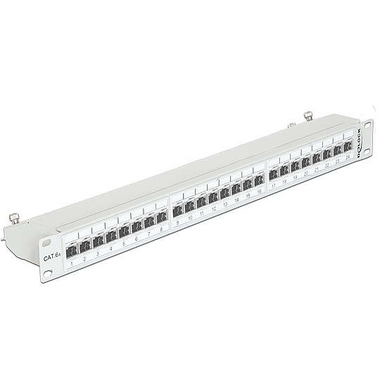 Delock 19 Patch Panel 24 Port Cat.6A grey (43319)