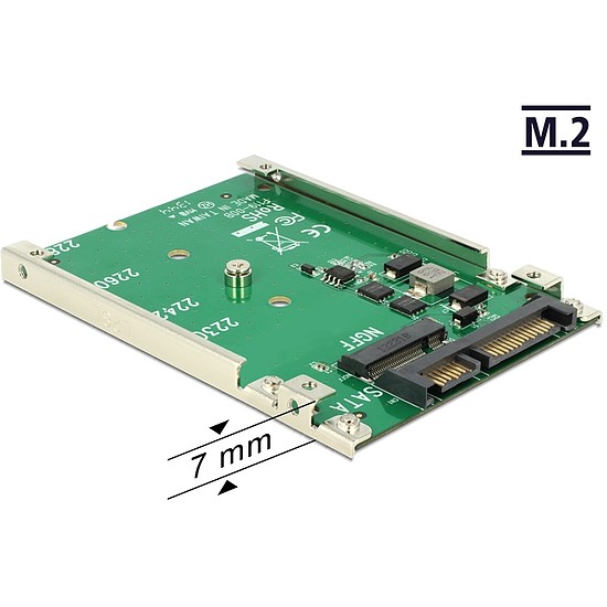 Delock 2.5 -es SATA 22 Pin > M.2 átalakító (62544)