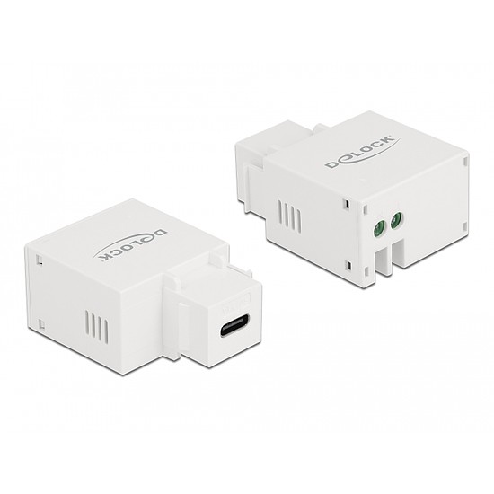 Delock 2,1 A-s, fehér, USB Type-C töltő portos Keystone modul (87792)