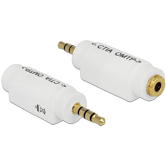 Delock Adapter 3.5 mm 4 pin Stereo jack apa> 3.5 mm 4 pin Stereo jack anya (65590)