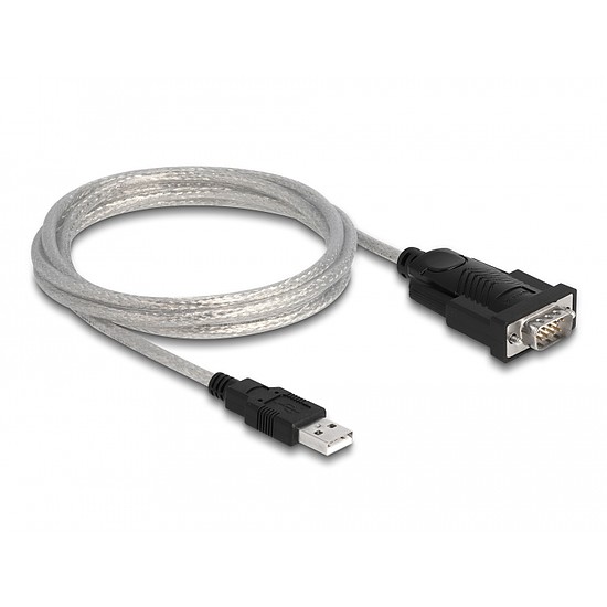 Delock Adapter A-típusú USB 2.0 - 1 x soros RS-232 D-Sub 9 + Adapter D-Sub 25 (61314)