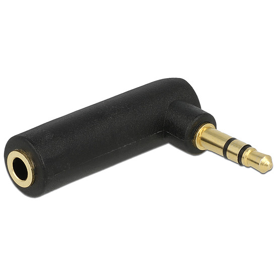 Delock Adapter Audio Stereo Jack 3,5 mm-es 3 tűs apa > szögletes anya (65364)