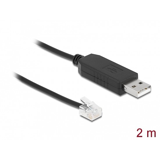 Delock Adapter cable USB Type-A to Serial RS-232 RJ12 with ESD potection Skywatcher 2 m (66735)