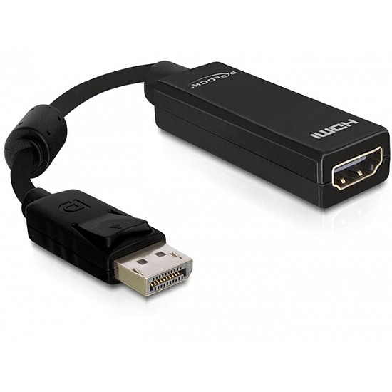 Delock Adapter Displayport apa > HDMI anya, 12,5 cm, fekete (61849)