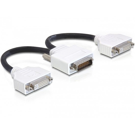 Delock Adapter DMS-59 apa > 2 x DVI 24+5 anya, 20 cm (65281)