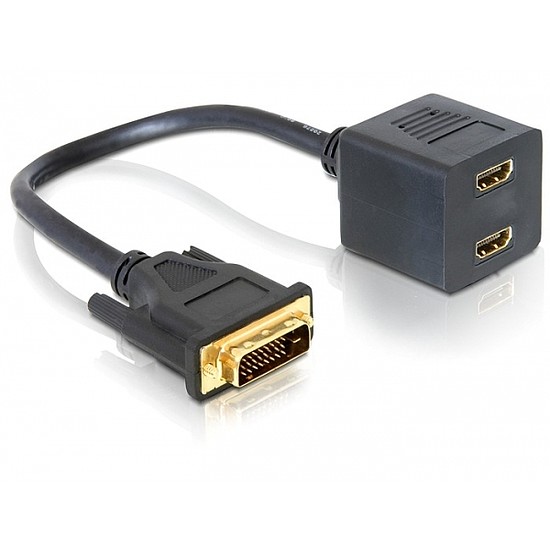 Delock Adapter DVI 25 male to 2x HDMI female (65069)