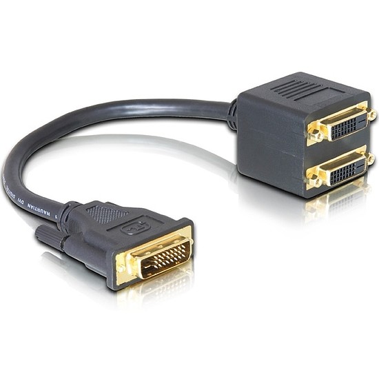 Delock Adapter DVI25 male > 2x DVI25 female (65051)