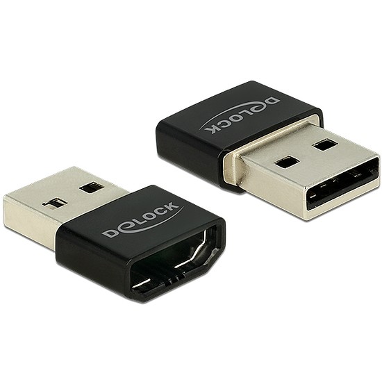 Delock adapter HDMI-A anya > USB A-típusú apa fekete (65680)