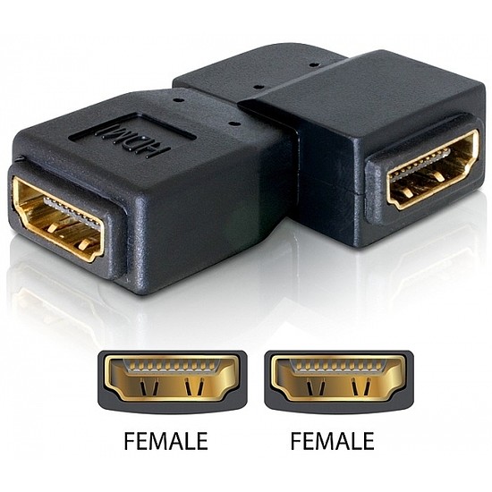 Delock Adapter HDMI female > HDMI female 90 left (65078)