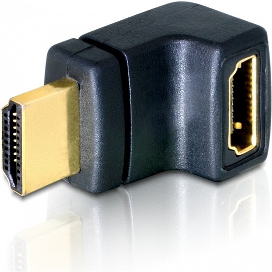 Delock Adapter HDMI male > HDMI female 90 fel (65072)