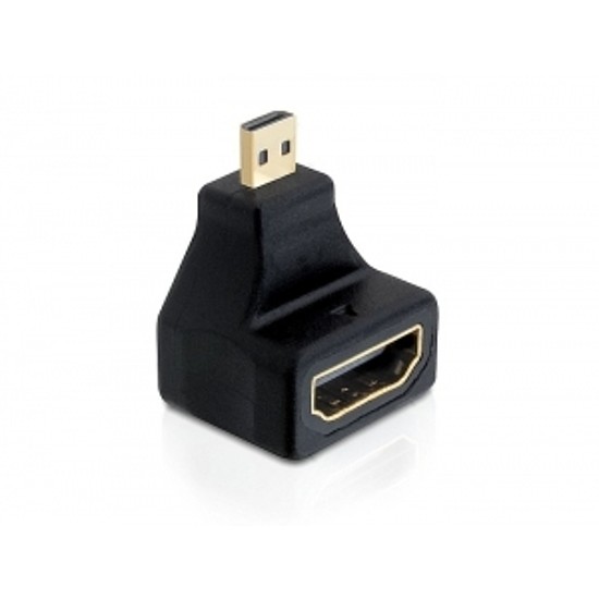 Delock Adapter magas sebességű HDMI - mikro D apa > A anya, elforgatott (65270)