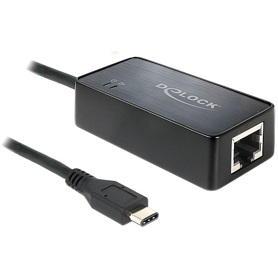 Delock Adapter SuperSpeed USB (USB 3.1 Gen 1) USB Type-C csatlakozódugóval > Gigabit LAN 10/100/1000 (62642)