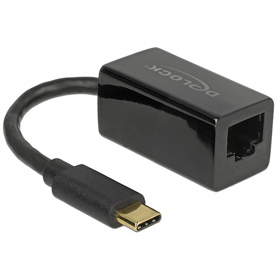 Delock Adapter SuperSpeed USB (USB 3.1 Gen 1) USB Type-C csatlakozódugóval > Gigabit LAN 10/100/100 (65904)