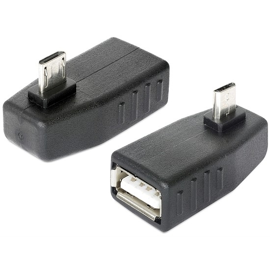 Delock adapter USB micro-B apa > USB 2.0-A anya, OTG, 90 -ban forgatott (65474)