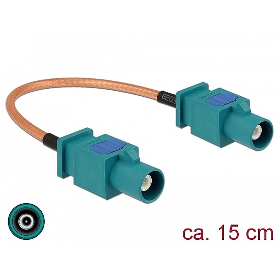 Delock Antennakábel, FAKRA Z-dugó > FAKRA Z-dugó, RG-316 15 cm (89662)