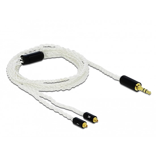 Delock Audio kábel 3,5 mm 3 tűs sztereo jack apa - 2 x MMCX apa 1,20 m (85845)