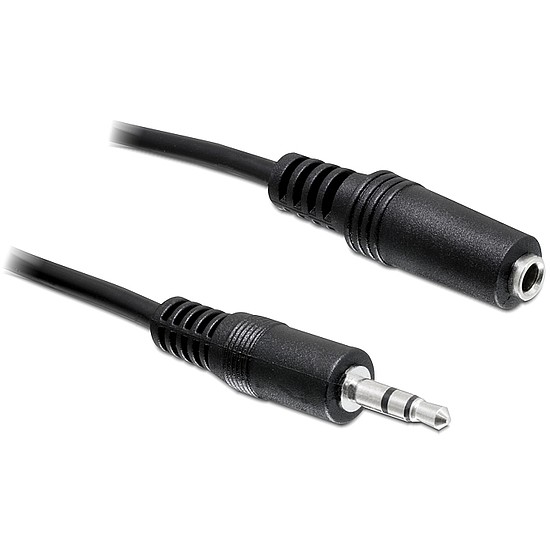 Delock audio kábel sztereo jack 3.5 mm apa / anya, 3 m (84002)