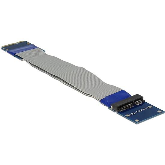 Delock Bővítő Mini PCI Express / mSATA csatlakozódugó > aljzatemelő kártya rugalmas kábellel (13 cm) (65837)