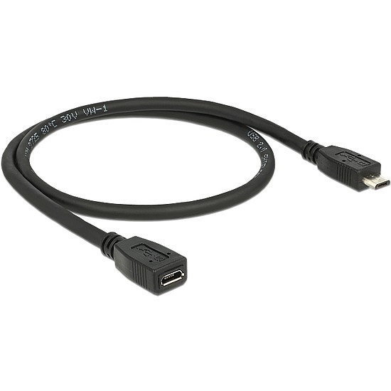 Delock Bővítőkábel USB 2.0-s, Micro-B típusú csatlakozódugóval > USB 2.0-s, Micro-B típusú csatlakoz (83567)