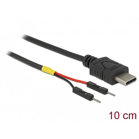 Delock C-Típusú USB tápkábel 2 db. különálló tűfejes apa véggel hossza 10 cm (85418)