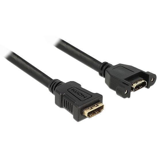 Delock Cable HDMI A anya > HDMI A anya panel-mount 25 cm (85100)