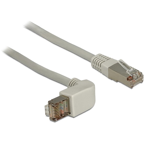 Delock Cable RJ45 Cat.5e SFTP angled / straight 0.5 m (83514)