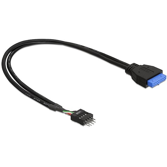 Delock Cable USB 3.0 pin header female > USB 2.0 pin header male 45 cm (83791)