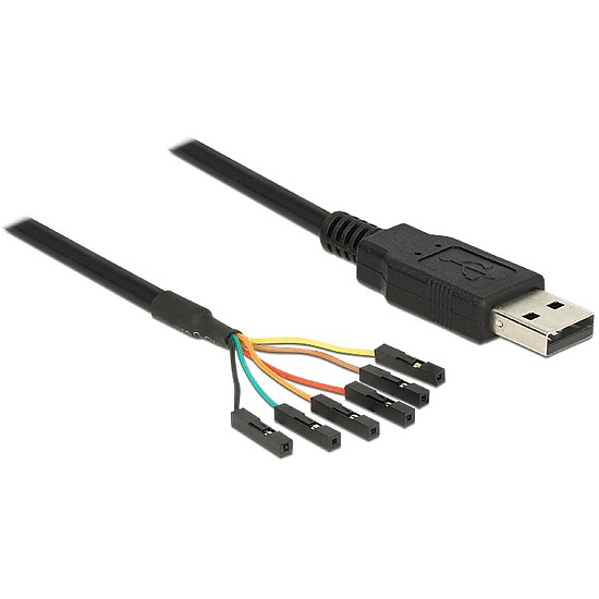 Delock Cable USB male > TTL 6 pin pin header female separate 1.8 m (3.3 V) (83787)