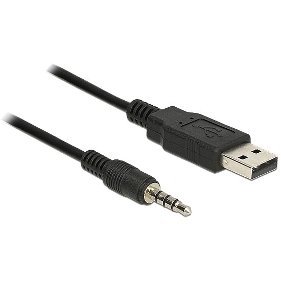 Delock Cable USB TTL male > 3.5 mm 4 pin stereo jack male 1.8 m (5 V) (83778)