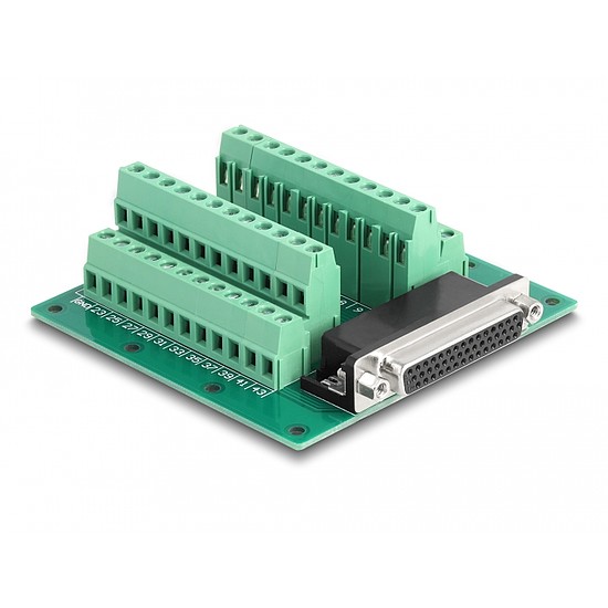 Delock D-Sub HD 44 tűs anya - Terminal Block DIN sínhez (66916)