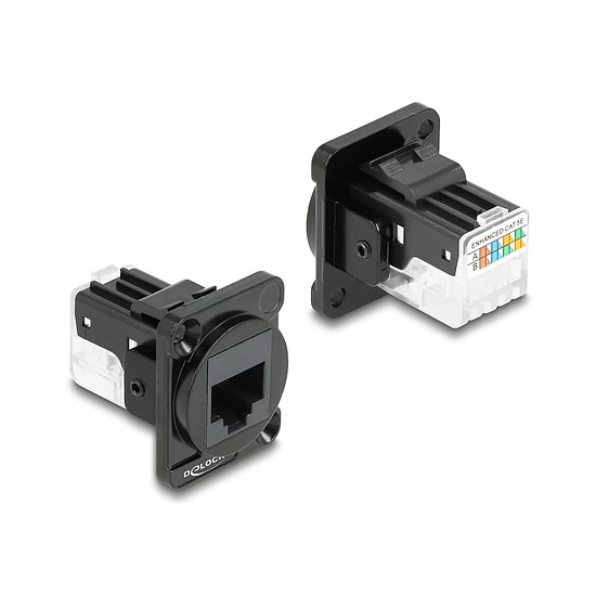 Delock D-típusú Modul RJ45 Cat.6A hüvely - LSA hüvely (87817)