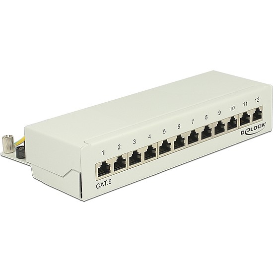 Delock Desktop Patch Panel 12 Port Cat.6 szürke (87292)