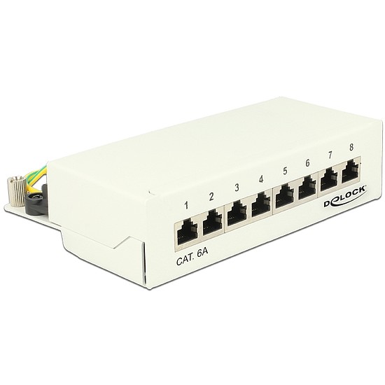 Delock Desktop Patch Panel 8 Port Cat.6A white (87678)