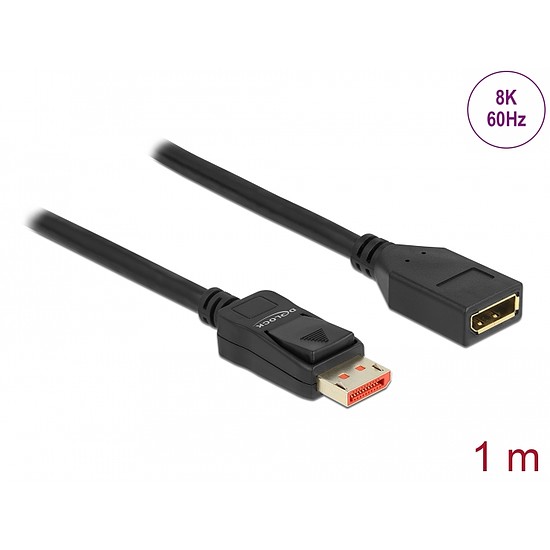 Delock DisplayPort bővítőkábel 8K 60 Hz 1 m (87070)